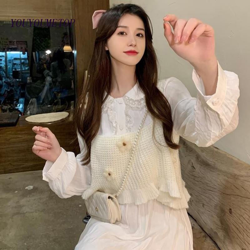 Áo Len Croptop Sát Nách Thêu Hoa 3D Kiểu Nhật Bản Thời Trang Mùa Hè Cho Bạn Gái