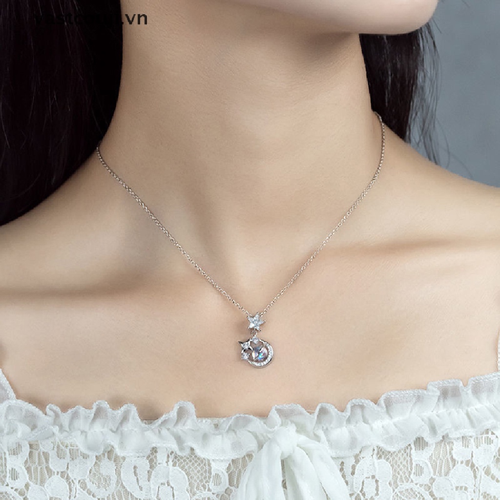 Vòng cổ Mặt Hình Ngôi Sao Mặt Trăng VASTJI Falling Into The Star River Dream Girl