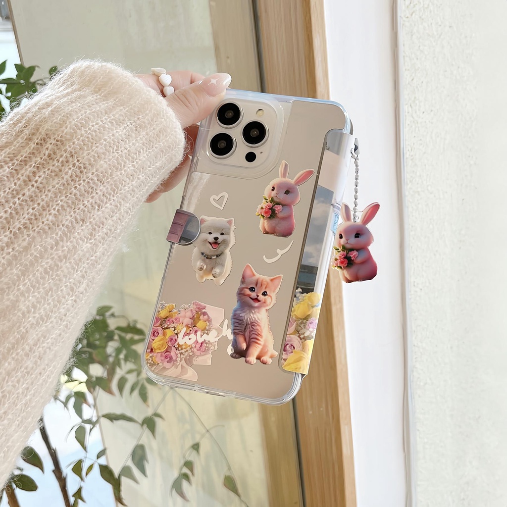 Ốp Điện Thoại TPU Silicone Nắp Lật Trong Suốt In Hình Lâu Đài Hoạt Hình Cho iPhone 11 12 13 14 PRO MAX