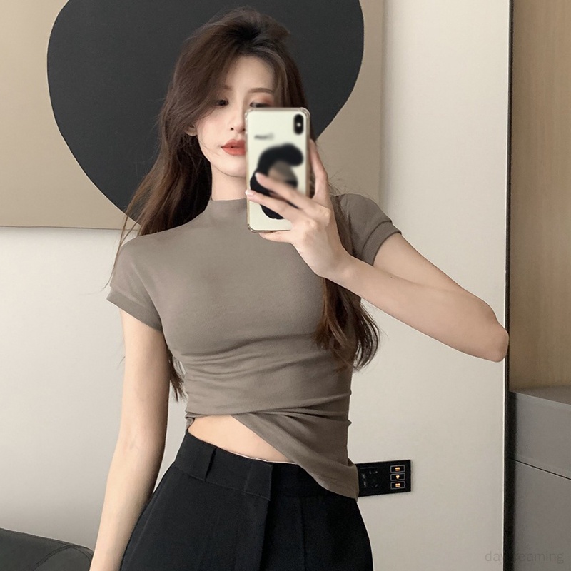 Áo Thun Nữ Ngắn Tay Màu Sắc Thời Trang