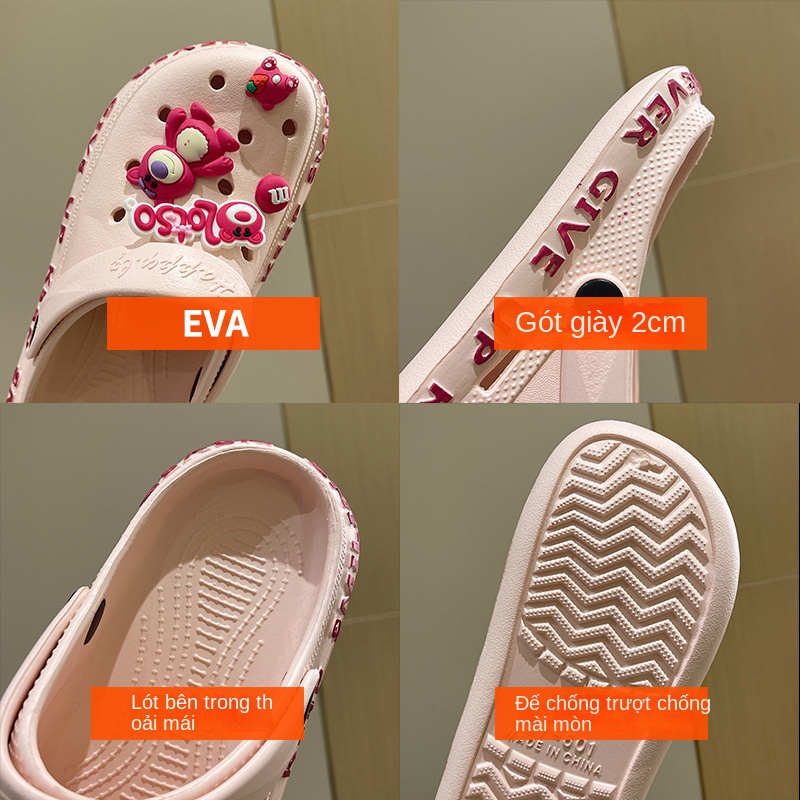 Dép Đi Trong Nhà / Ngoài Trời / Đi Biển Hình Gấu / Dâu Tây Màu Hồng Dễ Thương Cho Nữ