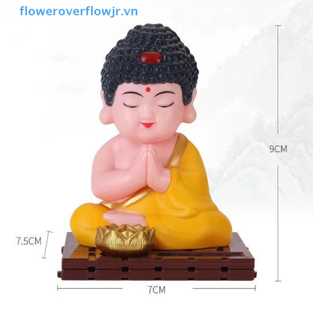 Tượng Phật May Mắn Trang Trí Nội Thất Xe Hơi Sử Dụng Năng Lượng Mặt Trời
