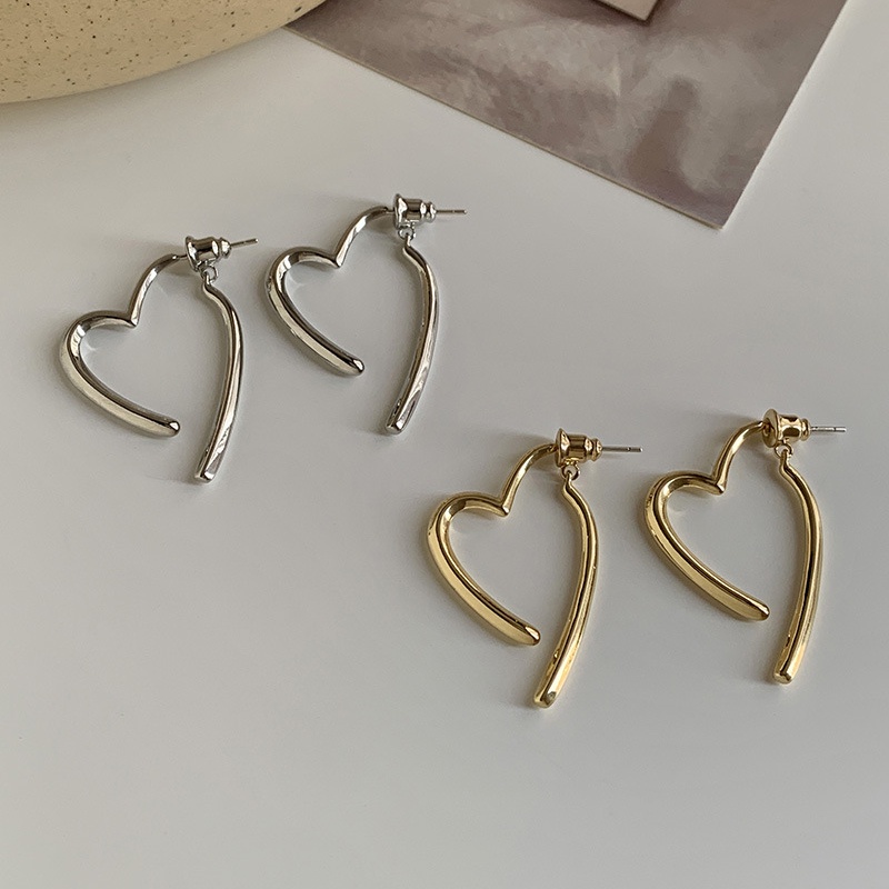 Bông Tai Dạng Vòng Hình Trái Tim Nhỏ Đơn Giản Thời Trang 2023 Cho Nữ