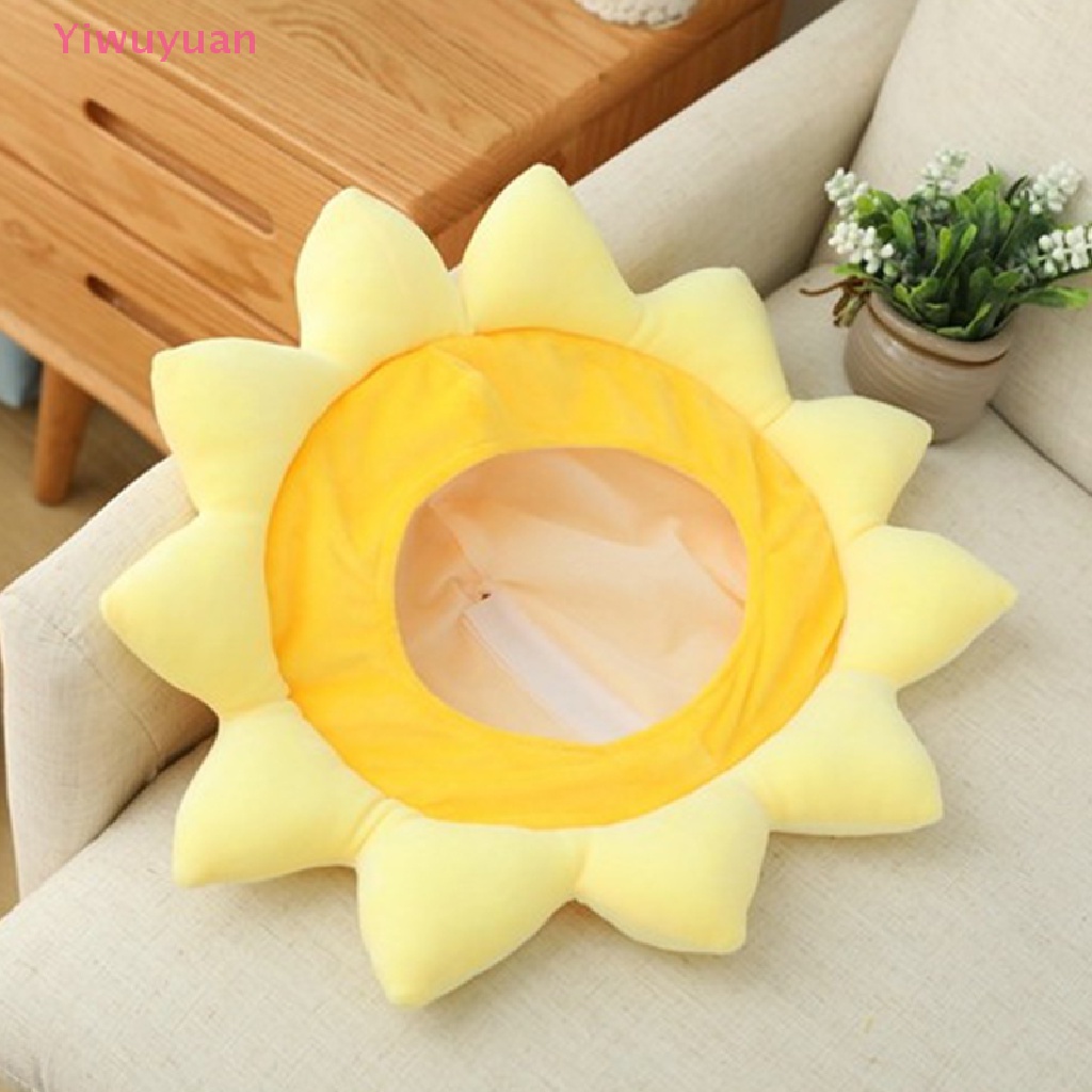 < Yiwuyuan > Mũ Đội Đầu Hình Hoa Hướng Dương Lông Xù Làm Đạo Cụ Chụp Ảnh Đầu Hoạt Hình Mới