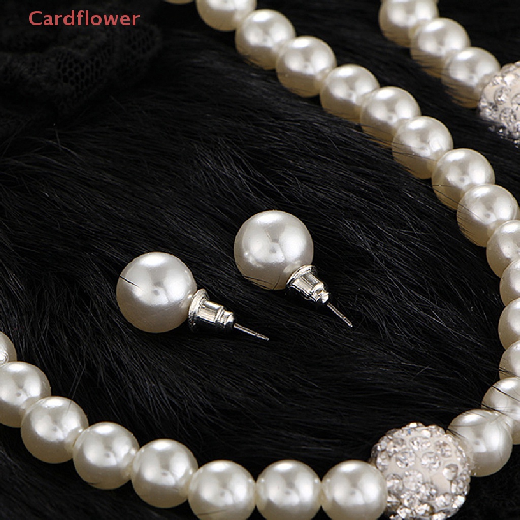 Bộ Trang Sức Đính Ngọc Trai Nhân Tạo Thời Trang Dành Cho Nữ