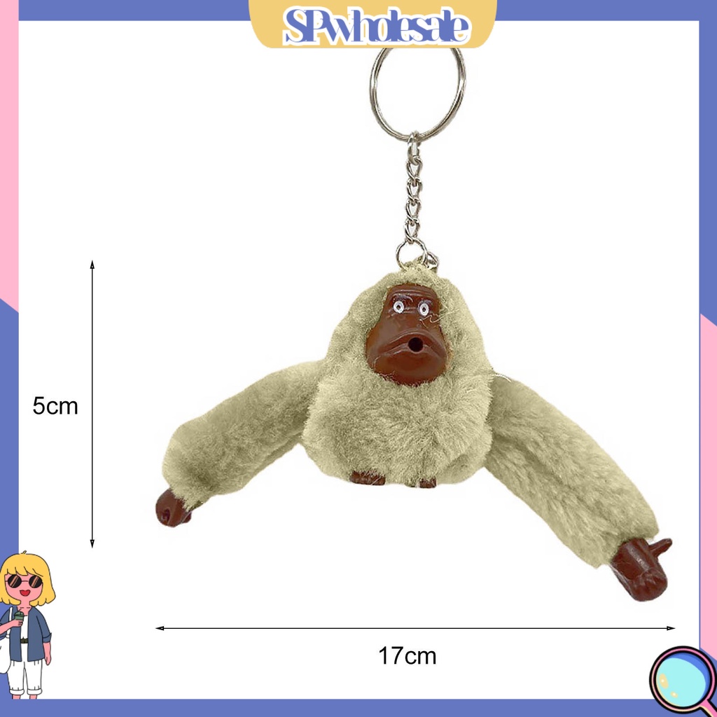 <SPwholesale> Móc Khóa Hình Khỉ Nhồi Bông Ba Chiều Mềm Mại Dễ Thương Làm Quà Tặng Sinh Nhật Cho Nữ