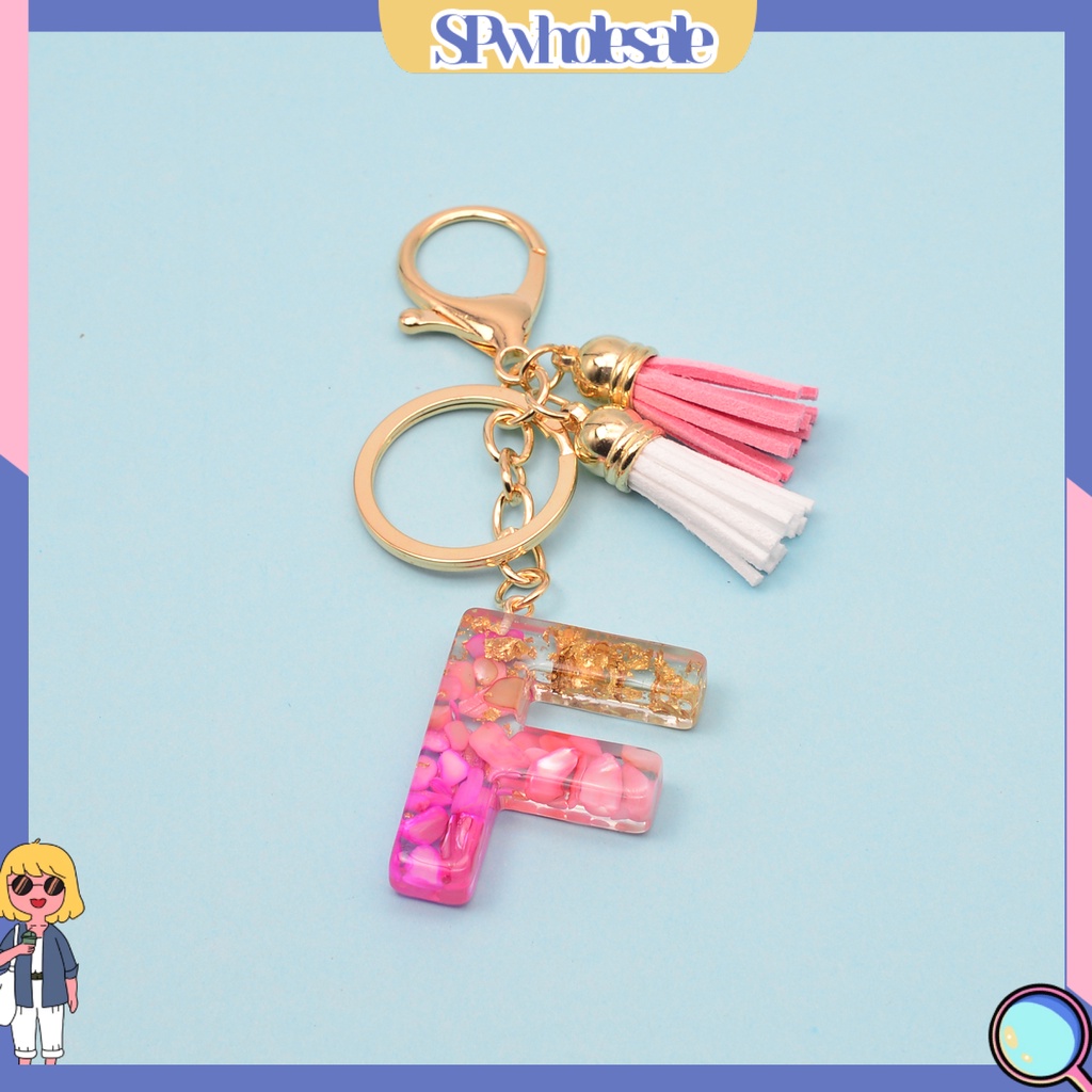 <SPwholesale> Móc Khóa Hình Vỏ Sò / Chữ Cái Có Dây Tua Rua Cho Nữ