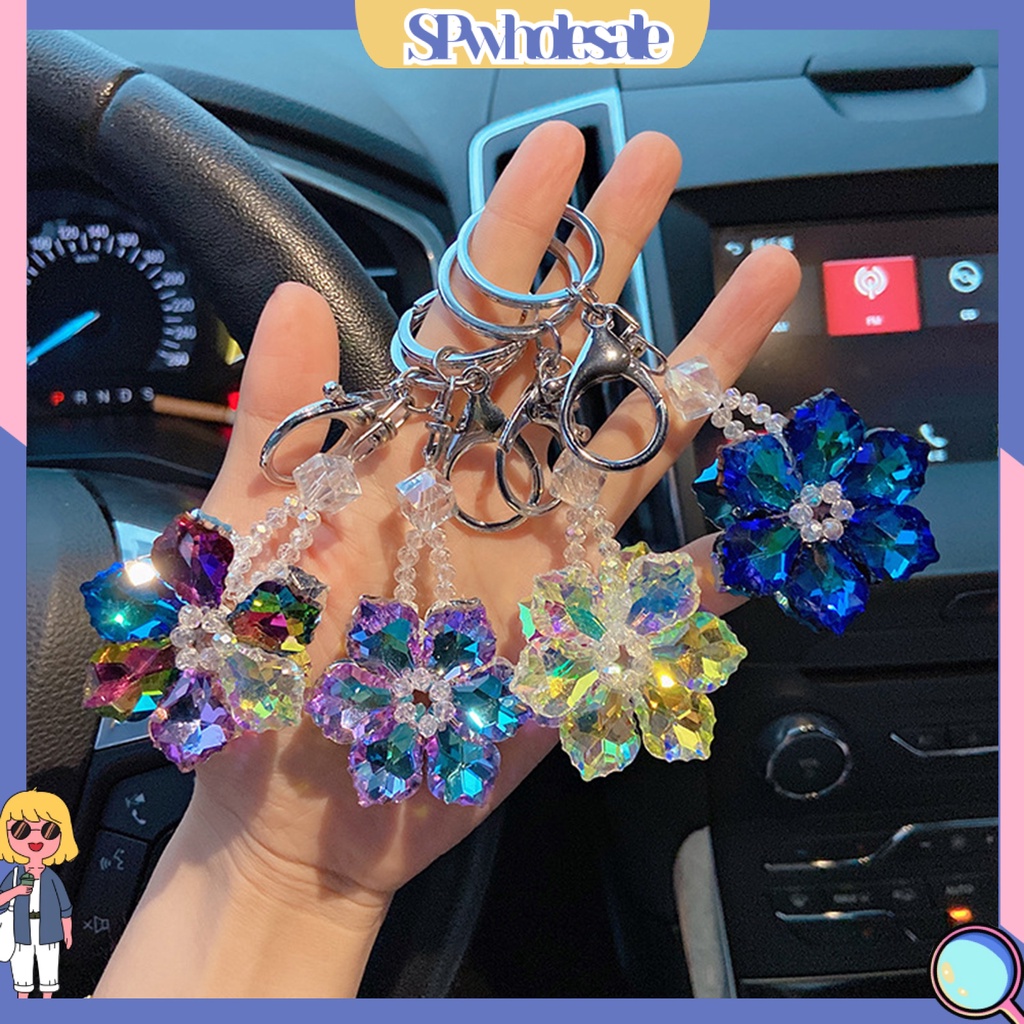<SPwholesale> Giá Đỡ Chìa Khóa Hình Bông Tuyết Pha Lê Ba Chiều Trang Trí Xe Hơi Thân Thiện Với Môi Trường