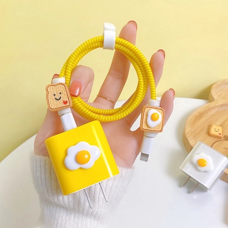 Dụng Cụ Quấn Dây Cáp Sạc USB Bằng Silicone Chống Bụi Hình Trái Tim / Bướm