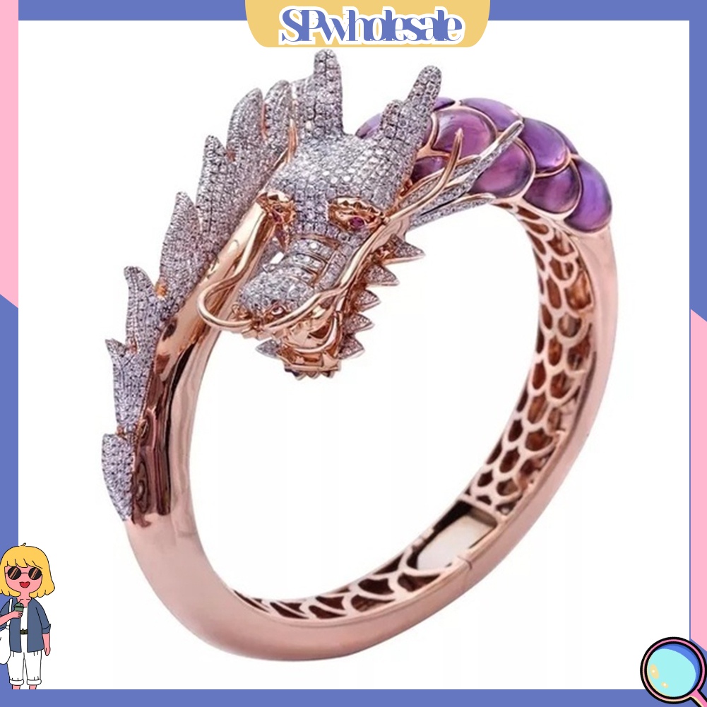 <SPwholesale> Nhẫn Hình Rồng Đính Đá Thời Trang Cho Nữ