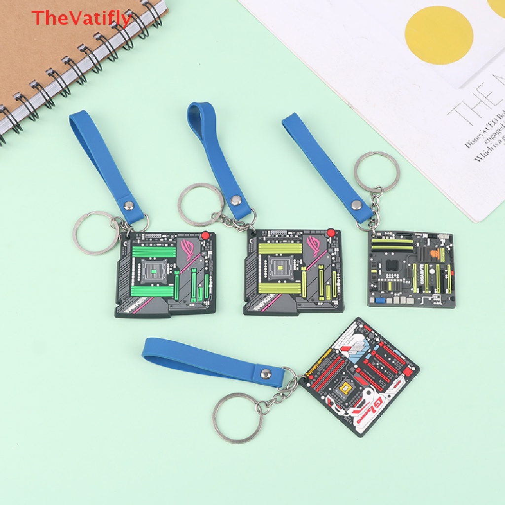 [Thevalifly] Móc Khóa Hình Bo Mạch Chủ Mini Sáng Tạo Phụ Kiện Ô Tô