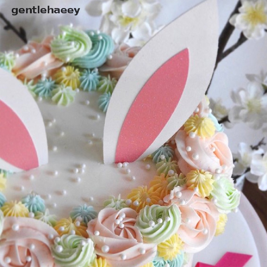 1 Set Que Cắm Trang Trí Bánh Kem Hình Tuần Lộc Tai Thỏ Dễ Thương