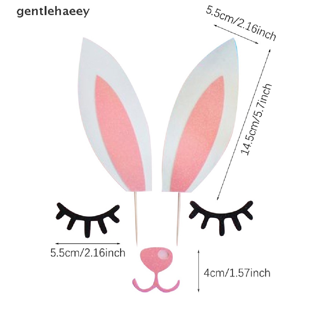 1 Set Que Cắm Trang Trí Bánh Kem Hình Tuần Lộc Tai Thỏ Dễ Thương