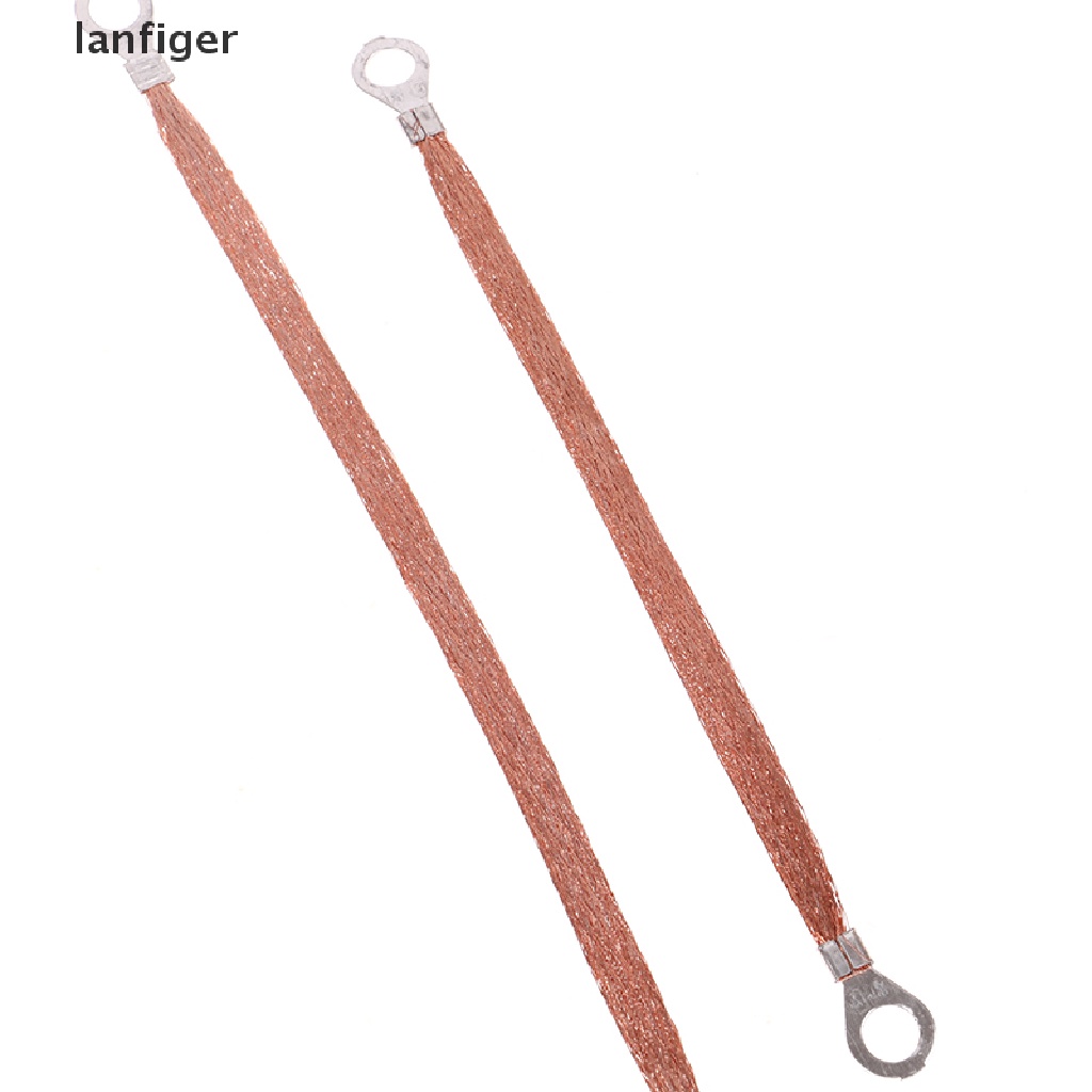 Set 10 Dây Cáp Nối Đất Hình Vuông 4 / 6 Bằng Đồng Thau Mềm Mại Kích Thước 8mm EN