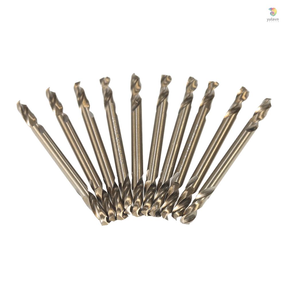 Bộ 10 Mũi Khoan Hai Đầu HSS-Co M35 Kích Thước 1 / 8 &quot;
