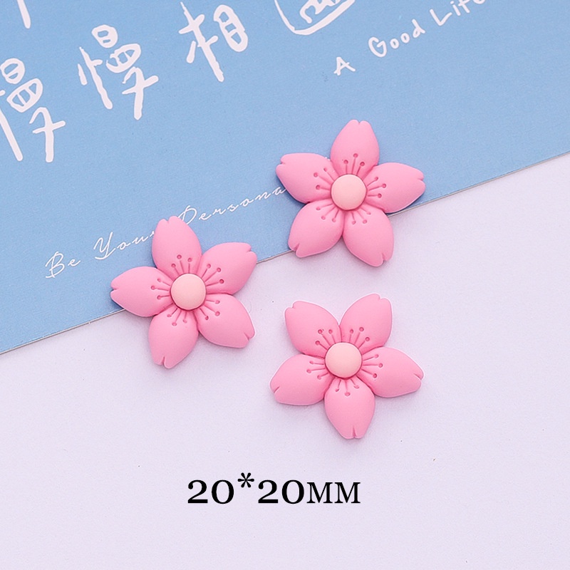 Bộ 10 Bông Hoa Anh Đào Bằng Nhựa Resin Trang Trí Sổ Tay DIY