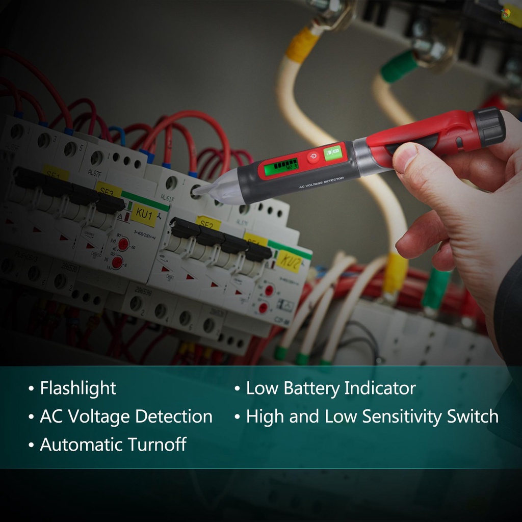 Bút Thử Điện NCV Màn Hình LCD Kỹ Thuật Số Cảm Ứng Âm Thanh Và Ánh Sáng Điều Chỉnh Được
