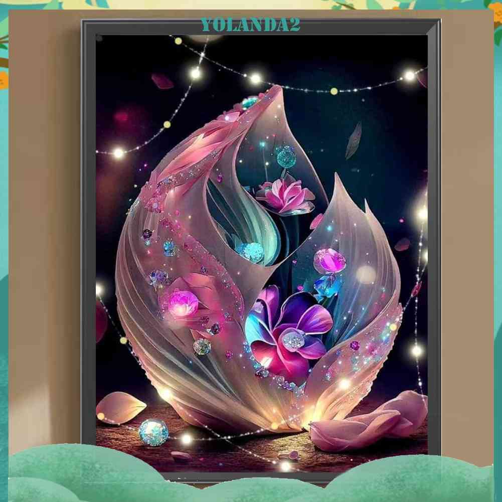 Bộ Tranh Đính Đá 5D Họa Tiết Vỏ Sò Độc Đáo DIY Dùng Trang Trí Nhà Cửa