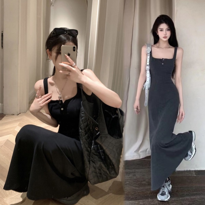 Đầm không tay COZOKC dáng ôm thời trang quyến rũ cho nữ