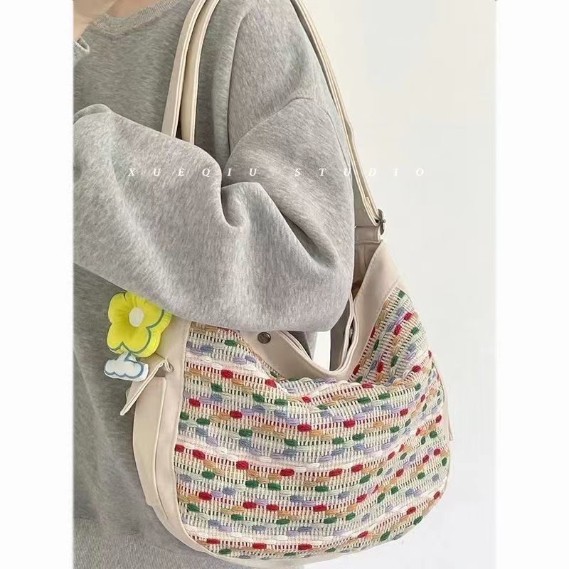 Túi Xách Canvas Cỡ Lớn In Họa Tiết Cherry Thời Trang Mùa Hè