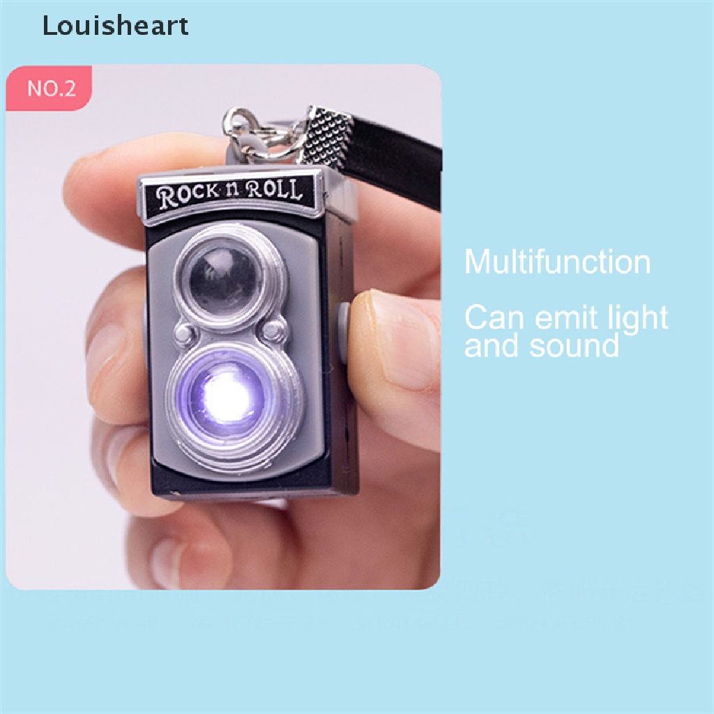 Móc Khóa Hình Máy Ảnh Có Đèn LED Xinh Xắn