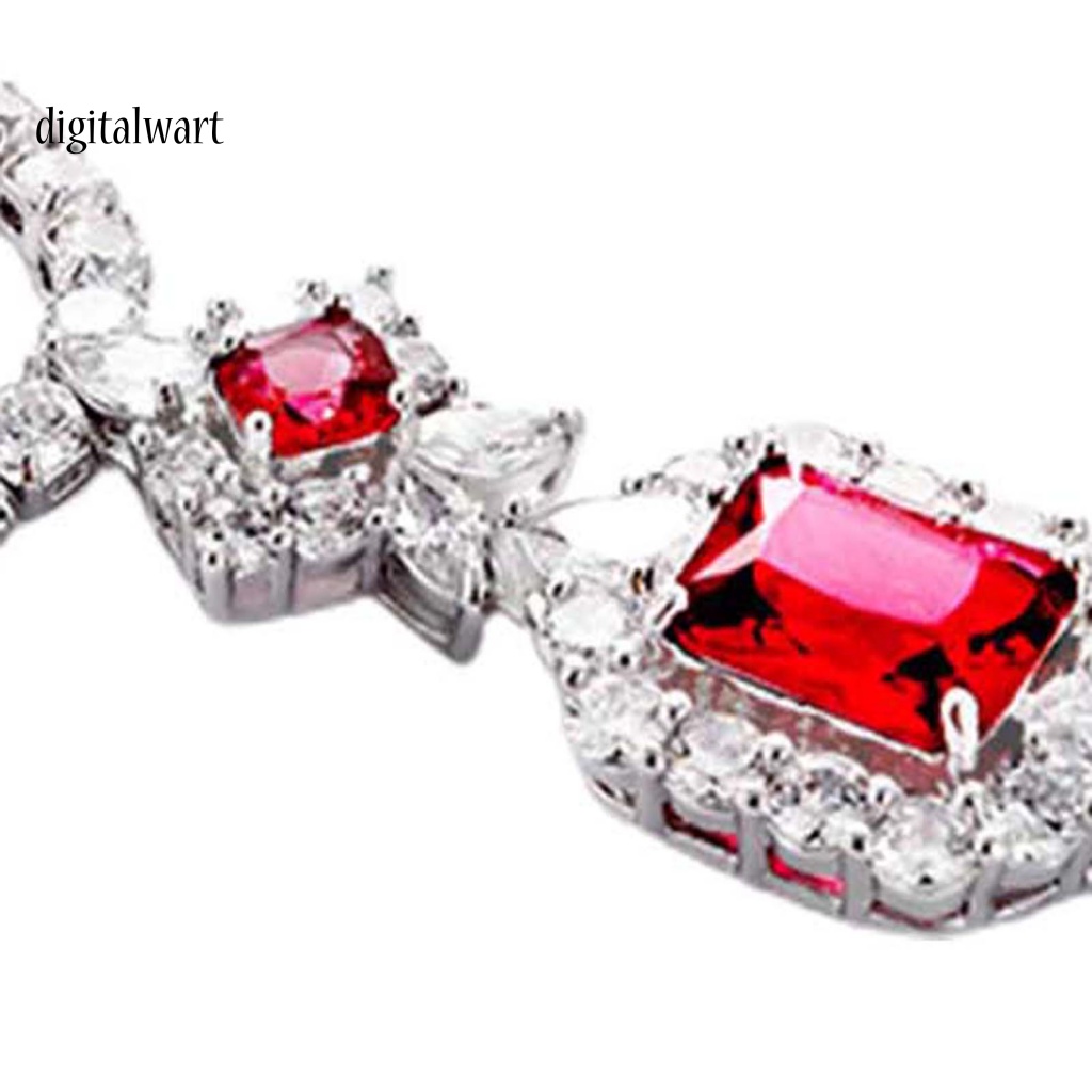 Kỹ Thuật Số| 1 Bộ Vòng cổ Và Bông Tai Đính Đá Khối Lập Phương Đặc Biệt Sang Trọng Thanh Lịch Cho Ngày Đặc Biệt