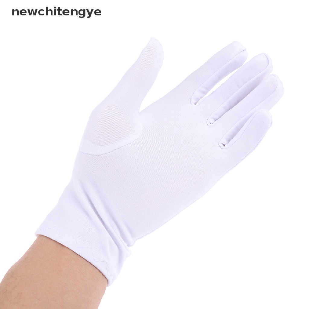 1 Đôi Găng Tay Cotton Màu Trắng Áo Thun In Chữ Yete Cá Tính Hợp Thời Trang