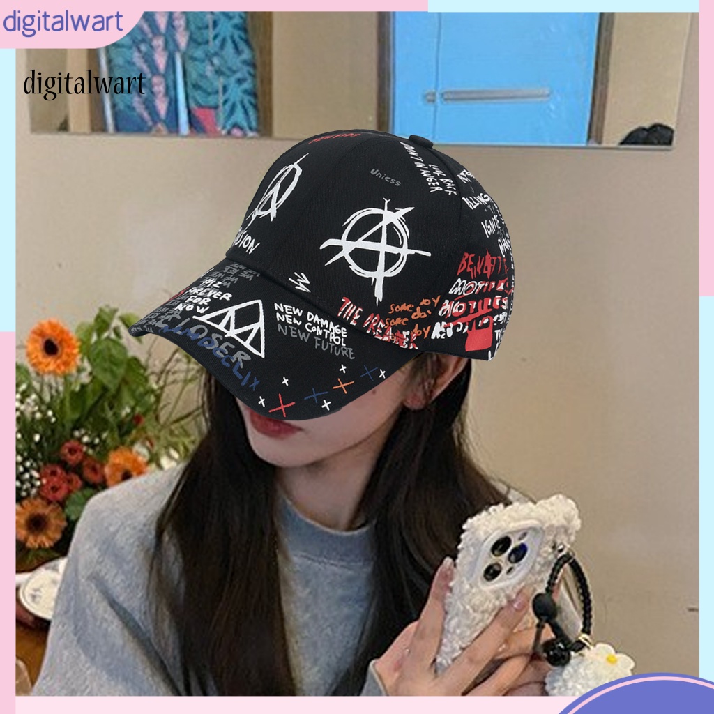 Kỹ Thuật Số| Mũ Lưỡi Trai Thể Thao Chống Nắng Vành Rộng Thoáng Khí In Họa Tiết Graffiti Có Thể Điều Chỉnh Cho Nam Và Nữ