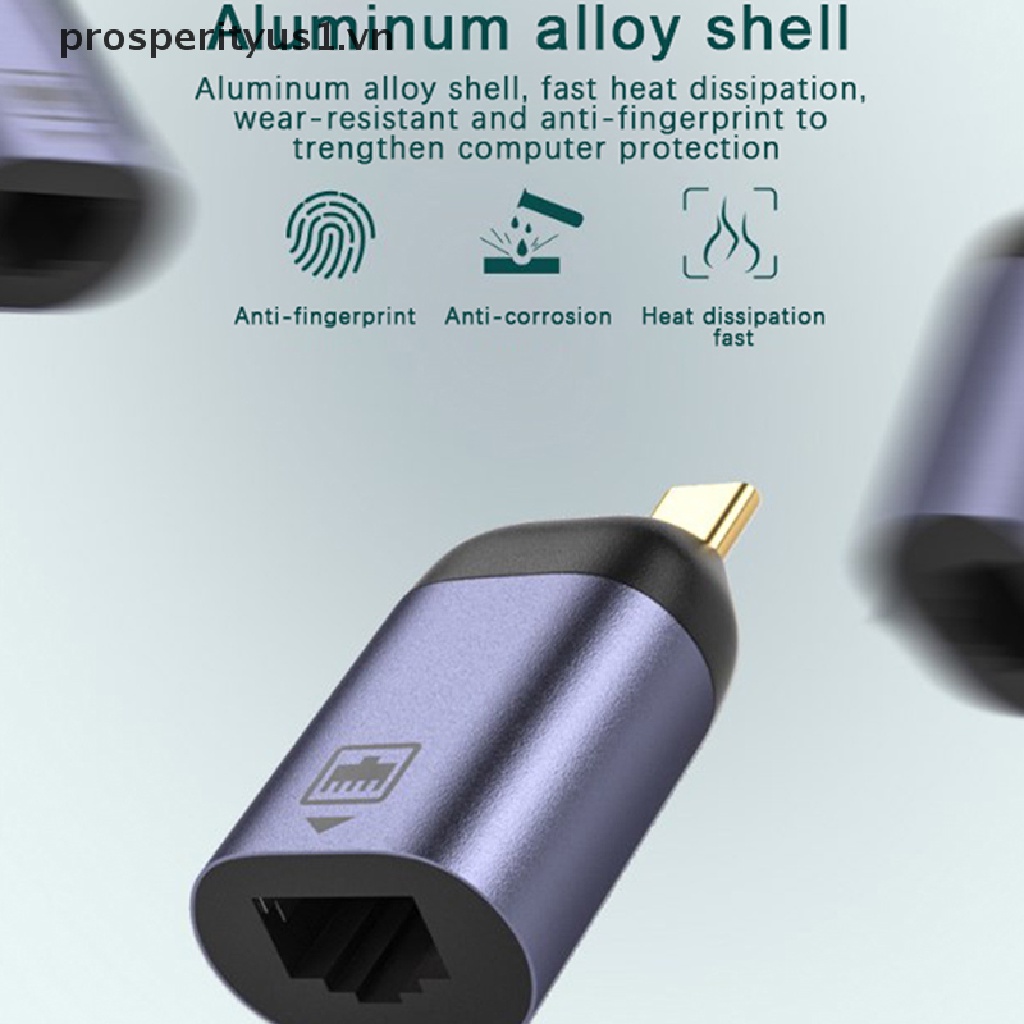 Giắc Chuyển Đổi USB Type C 3.1 RJ45 prosperityus1 Chất Lượng Cao