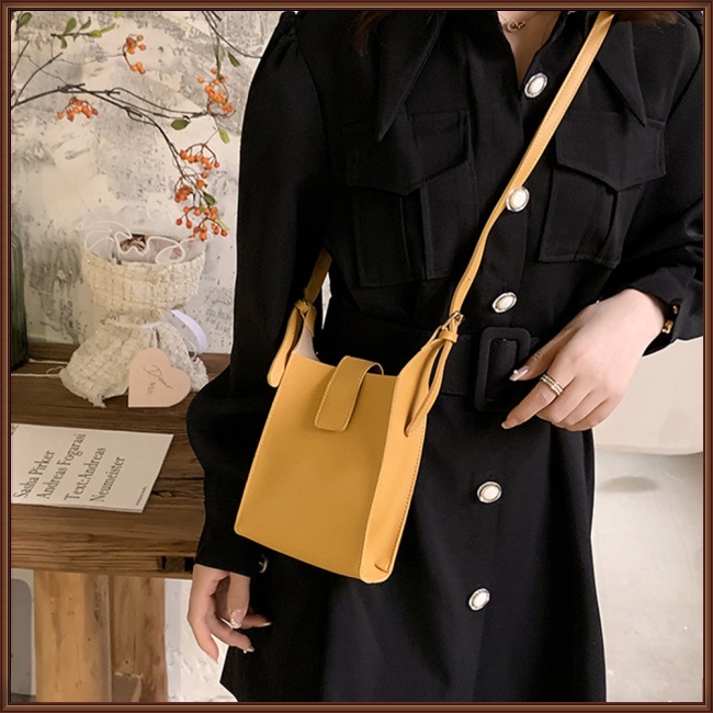 Túi Da Đeo Chéo Mini Đựng Điện Thoại Phong Cách Retro Thời Trang Cho Nữ