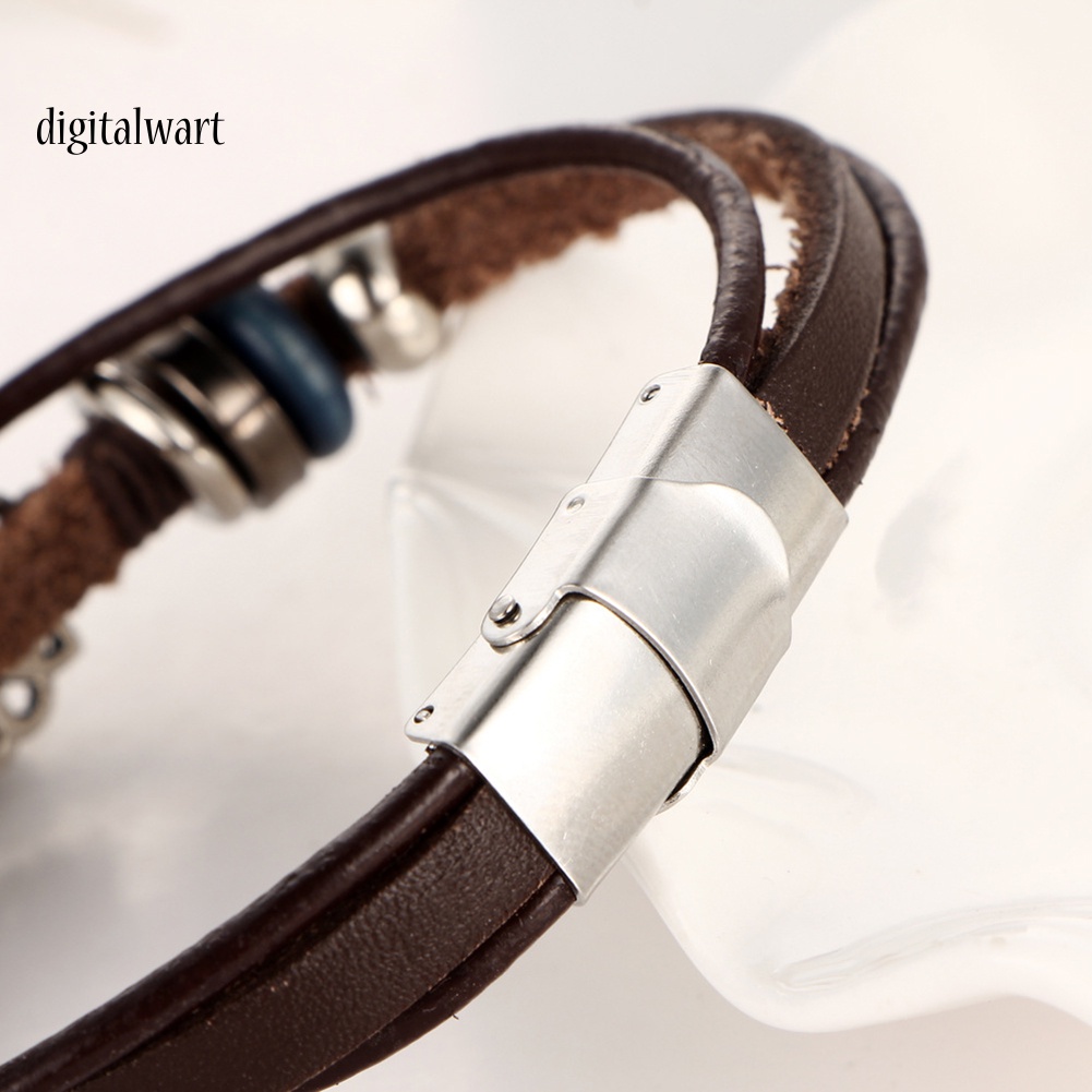 Kỹ Thuật Số| Vòng Tay Da Nhiều Sợi Phối Hạt Phong Cách Bohomian Cho Nữ