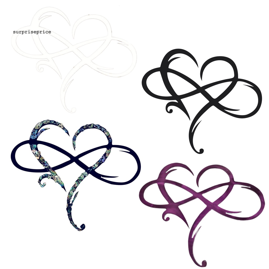 Sticker Dán Tường Bằng Kim Loại Hình Trái Tim Vô Cực Độc Đáo Trang Trí Tiệc Cưới