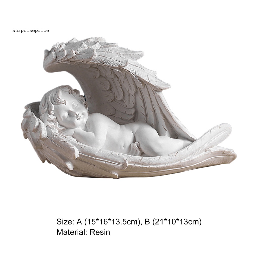 Mô Hình Thiên Thần Em Bé Bằng Nhựa Resin Chống Chịu Thời Tiết Bền Bỉ Trang Trí Sân Vườn