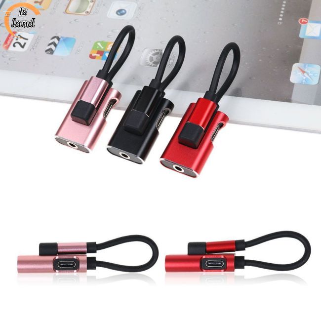 Giắc Cắm Chuyển Đổi 2 Trong 1 Usb Type C Sang Cổng 3.5mm Aux Cho Sạc / Truyền Dữ Liệu Âm Thanh