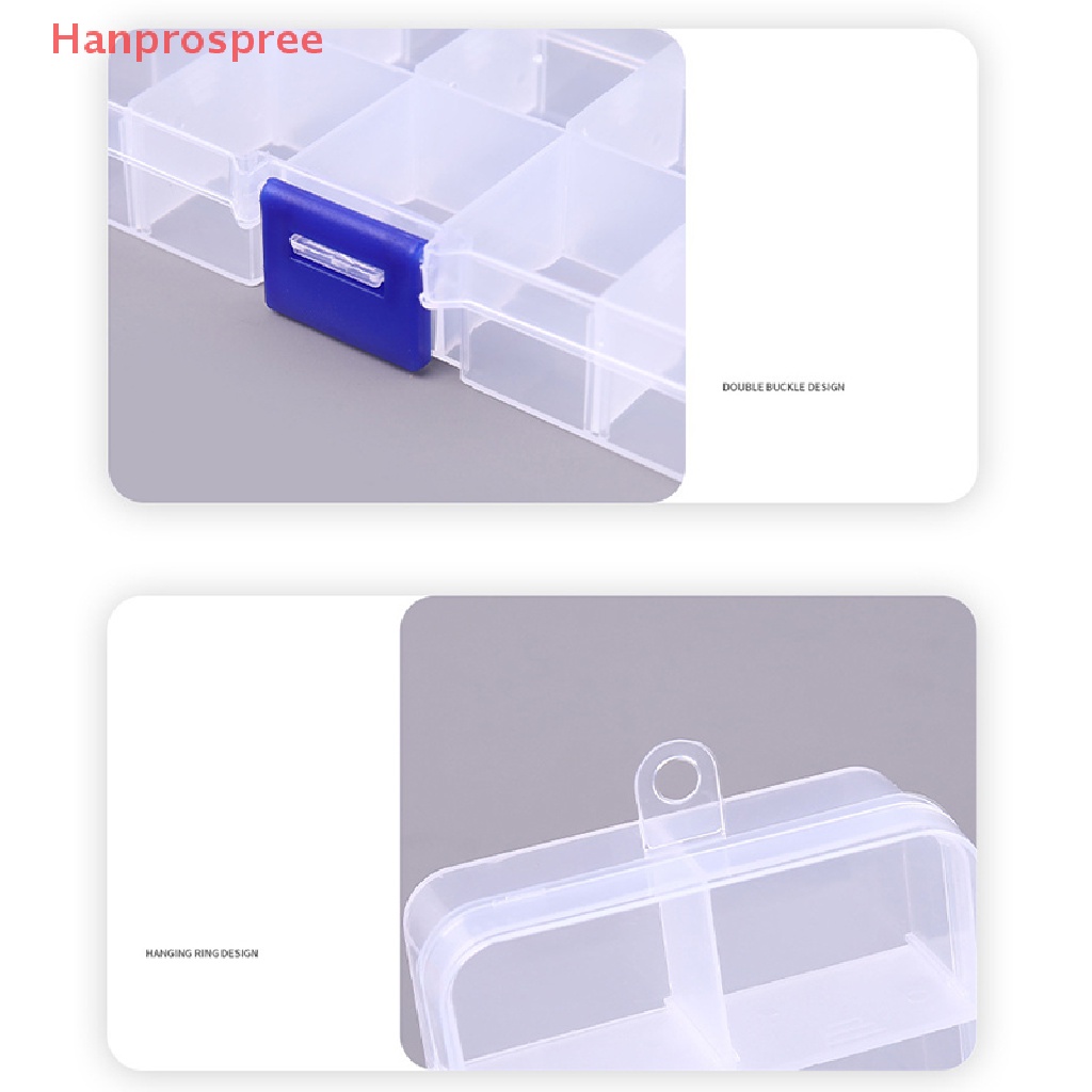 Hộp Đựng Đồ 10 Ngăn Bằng Nhựa Trong Suốt Có Thể Tháo Rời Tiện Dụng