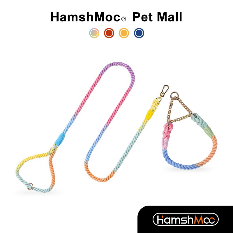HamshMoc Bộ Vòng Cổ Và Dây Dắt Hình Chữ P Có Thể Điều Chỉnh Bền Bỉ Thoải Mái Có Tay Cầm Dành Cho Chó Trung Bình Nhỏ