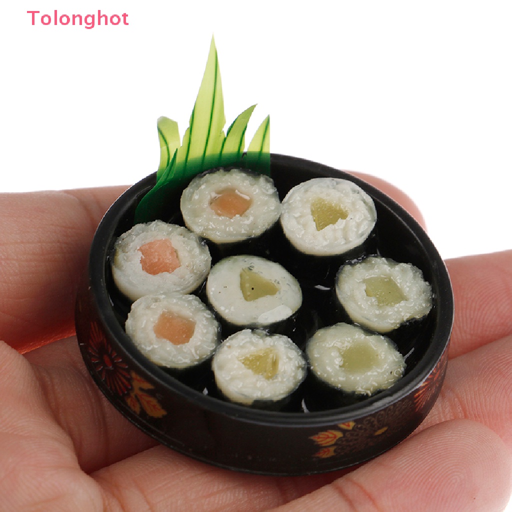 1 Mô Hình Cơm Cuộn Sushi Tỉ Lệ 1 / 6 Trang Trí Nhà Búp Bê