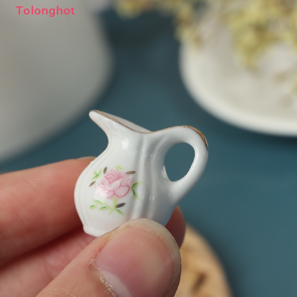 Set 8 Chai Đựng Xà Phòng Bằng Sứ Tỉ Lệ 1 / 12 Trang Trí Nhà Búp Bê