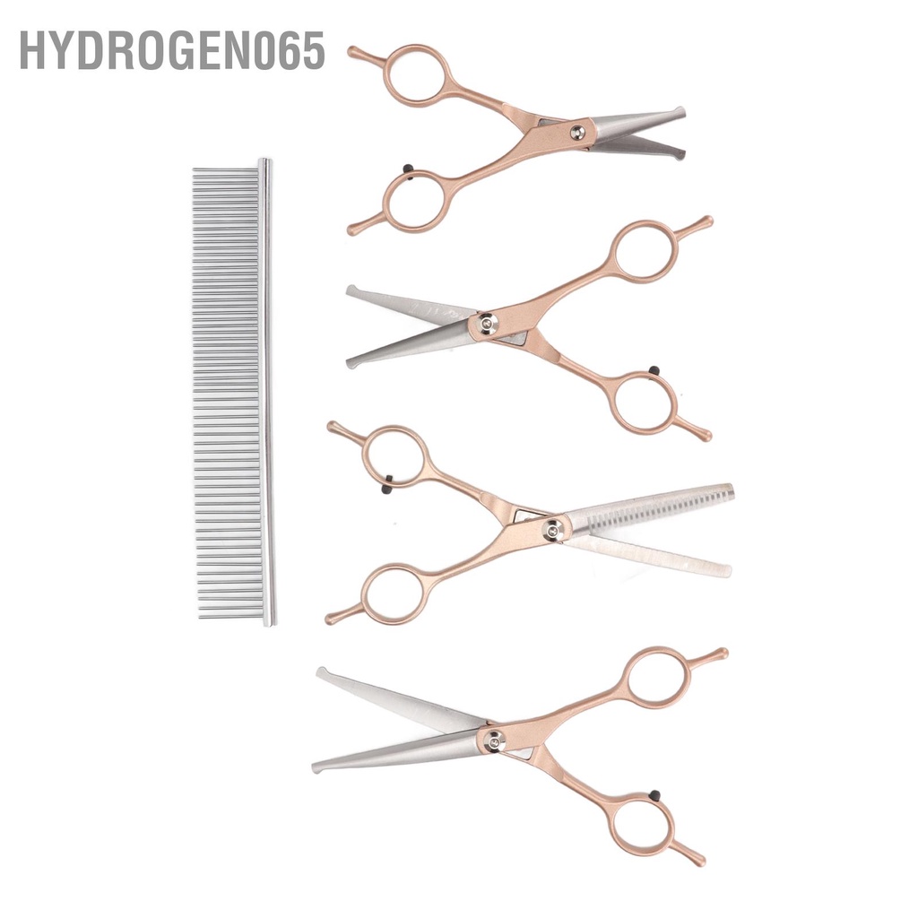 Hydrogen065 Bộ 5 Chải Lông Cho Chó Kéo Thép Không Gỉ An Toàn Đầu Tròn Thú Cưng Chuyên Nghiệp Dụng Cụ Mèo