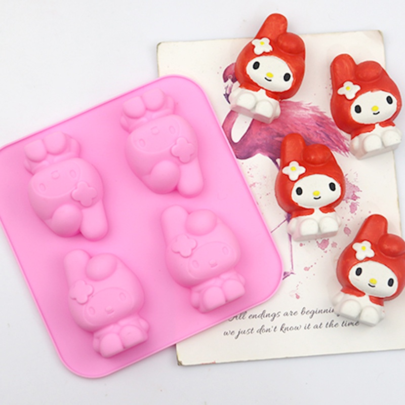 Khuôn Làm Cơm Nắm / Sô Cô La Hình Stitch / Kuromi / Melody / Cinnamonroll / Mickey / SpongeBob / Doraemon Bằng Silicone