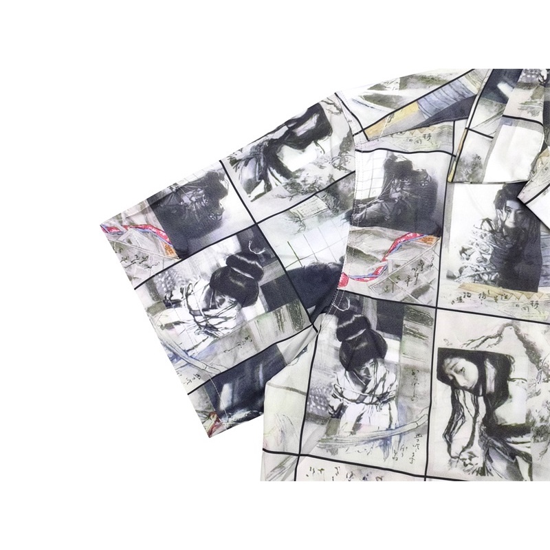 Wa-cko8 MA-RIA8- Geisha Áo Sơ Mi In Mực Vẽ Araki Seiyoshi Hawaii Cổ Điển Thời Trang Cho Nam Và Nữ