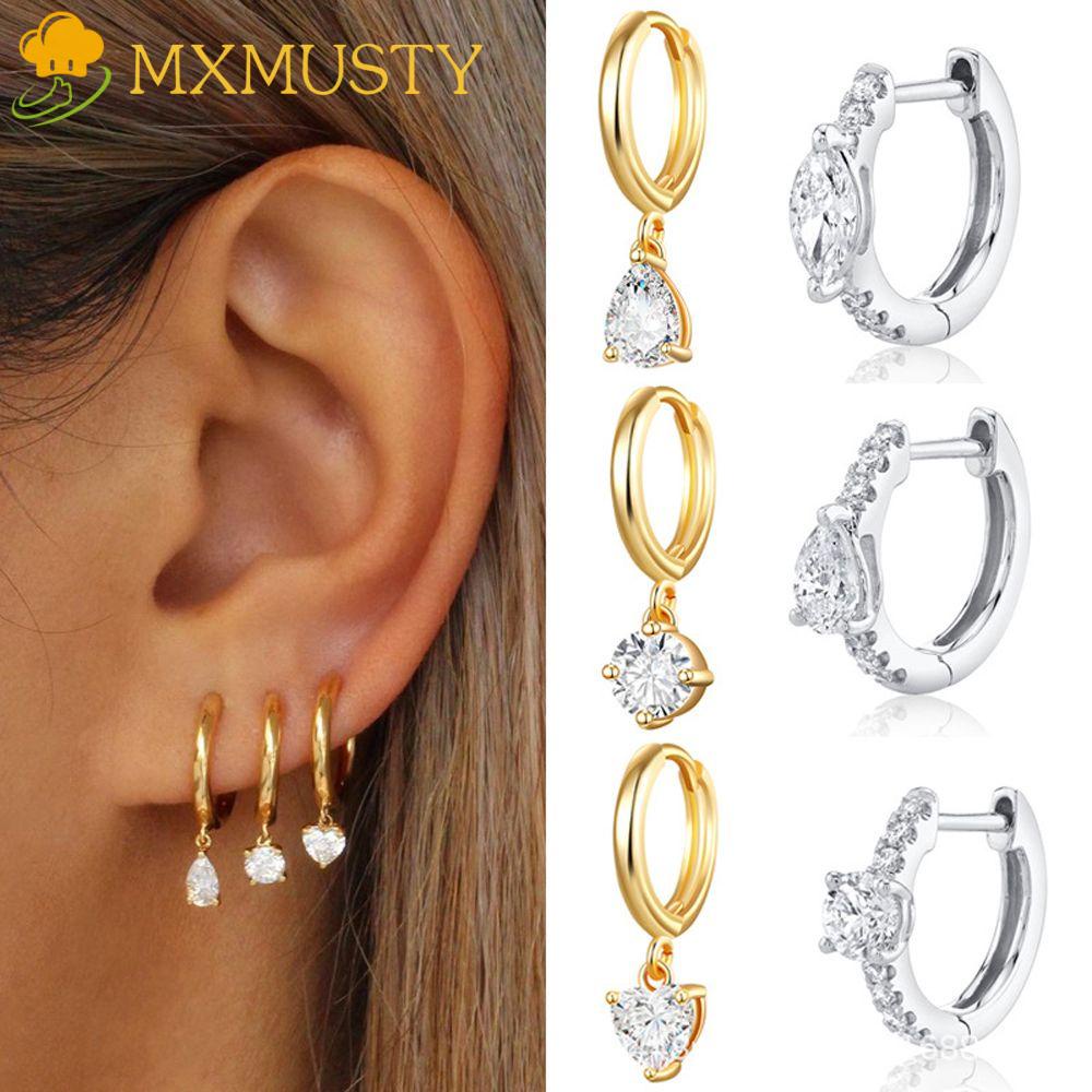 Bông Tai Dạng Vòng Thời Trang Dành Cho Nữ|Khuyên Xỏ Sụn Tai Helix Châu Âu Màu Sắc Làm Quà Cưới