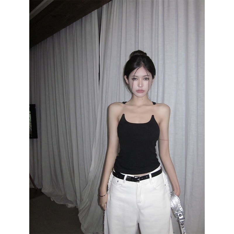 Áo Hai Dây Dáng Ôm Phong Cách Âu Mỹ Thời Trang Mùa Hè Quyến Rũ Cho Nữ