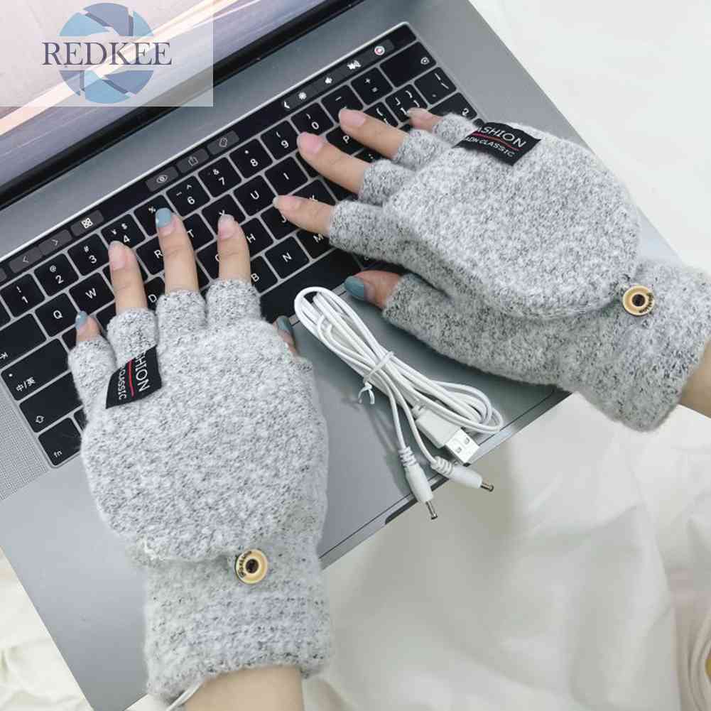 Găng Tay Giữ Ấm Chống Gió Mềm Mại Bằng Điện USB