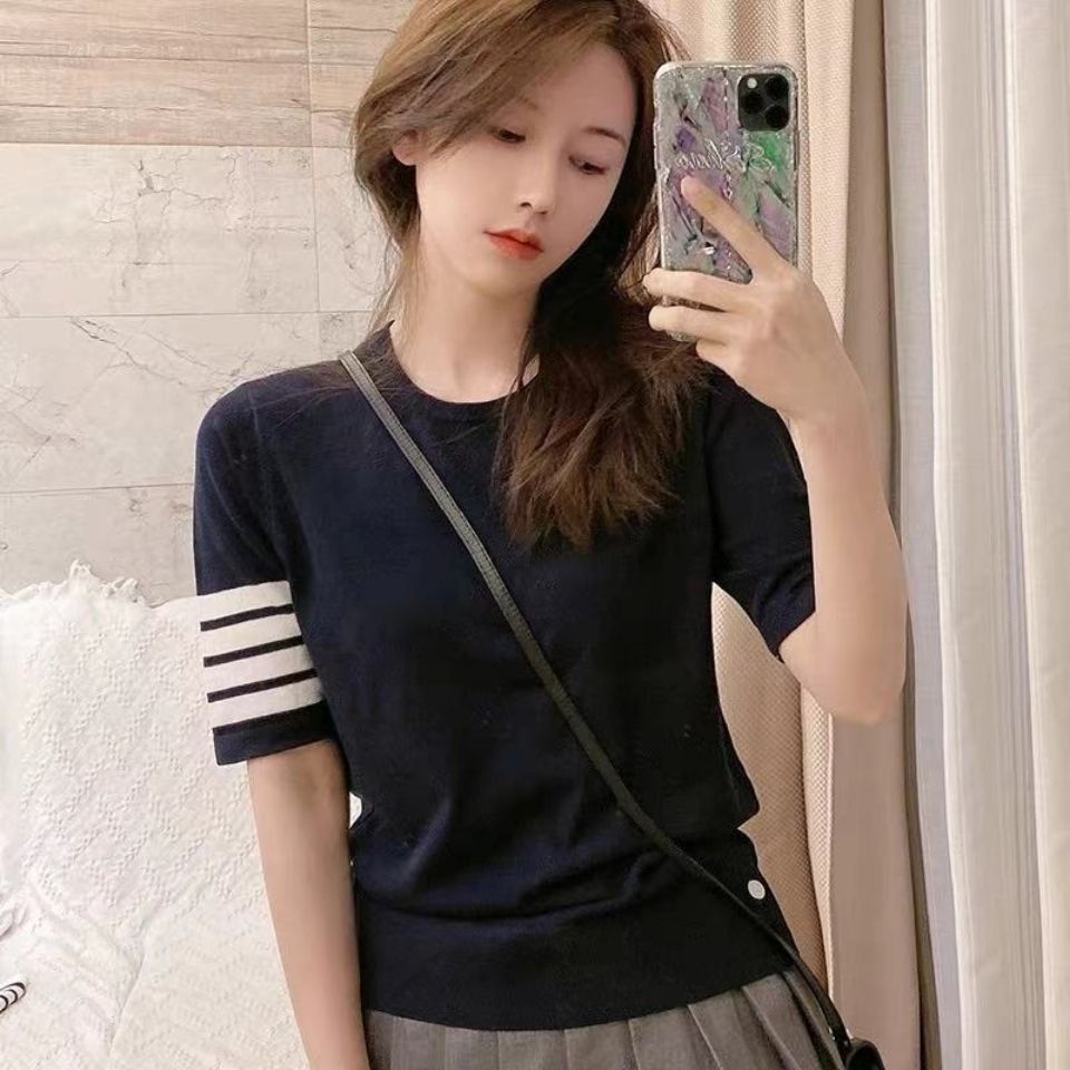 Áo Cardigan Dệt Kim Cổ Tròn Màu Trơn Thời Trang Xuân Hè 2023 Cho Nữ