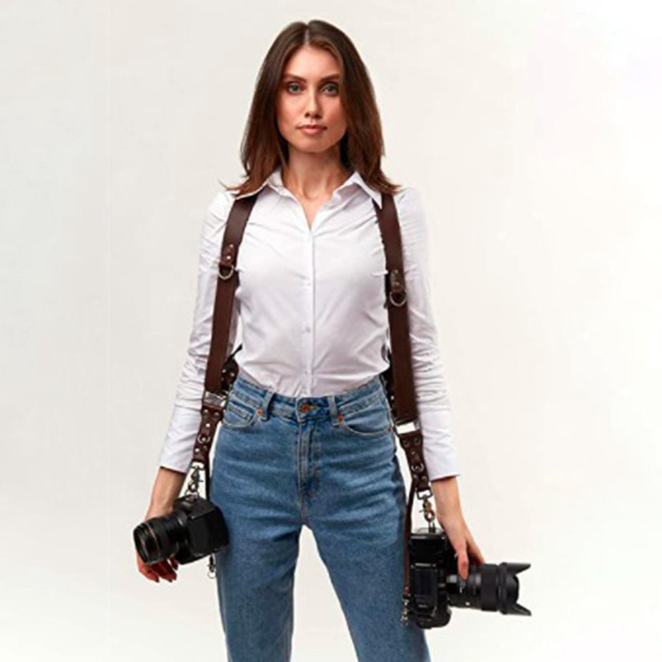 Phụ kiện dây đeo camera cho dây da hai camera hai camera