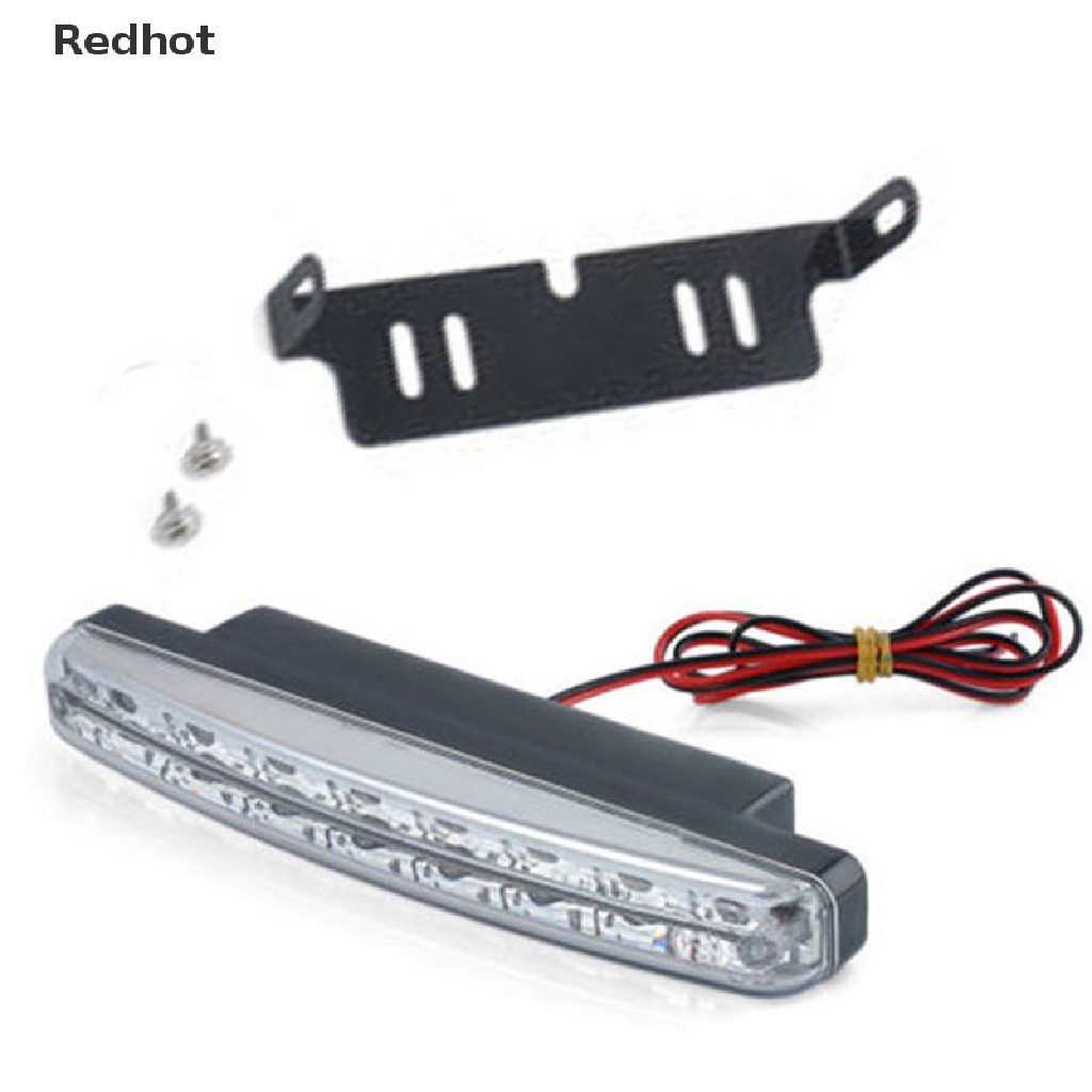 Đèn 8 LED DRL Ánh Sáng Trắng Chống Sương Mù Chạy Ban Ngày Cho Xe Hơi