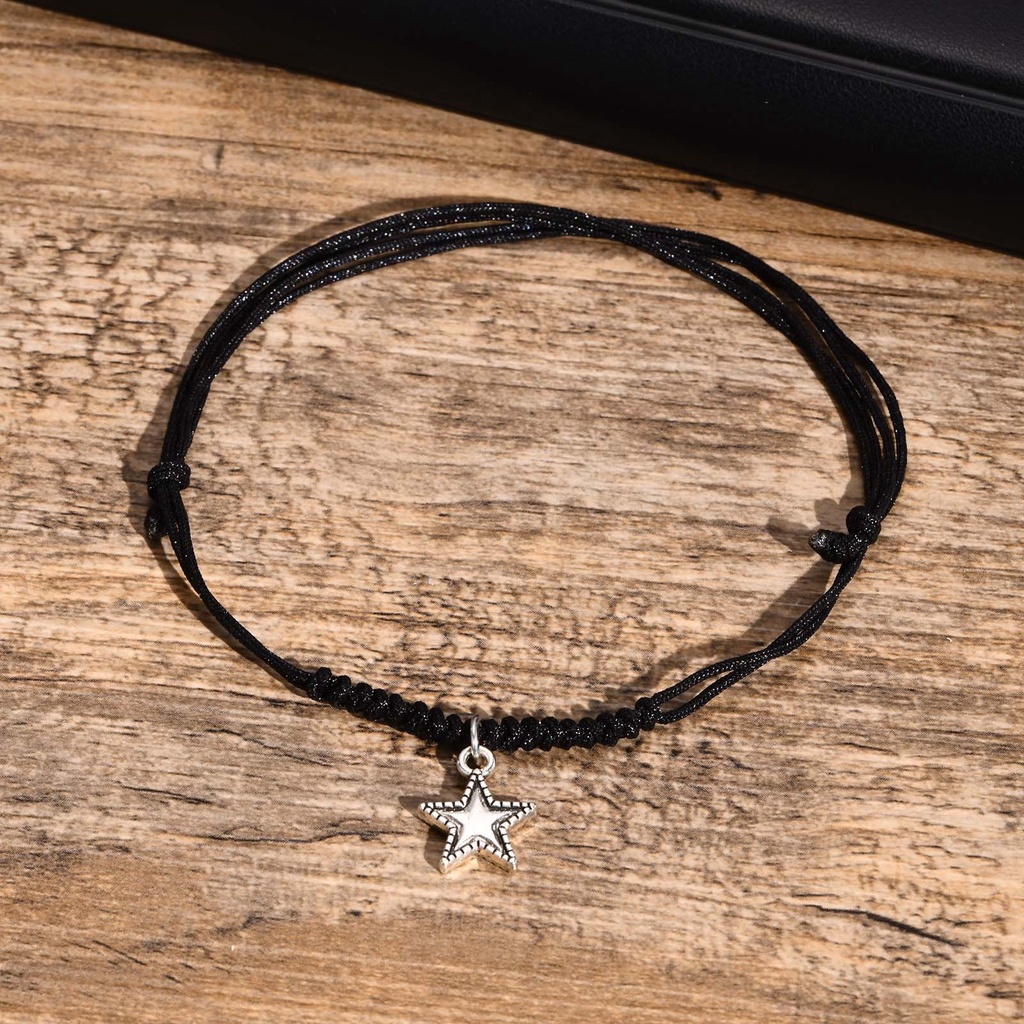 Lắc Chân Bằng Hợp Kim Thép Hình Ngôi Sao Năm Cánh Có Thể Điều Chỉnh Kích Thước Thời Trang Cho Nam