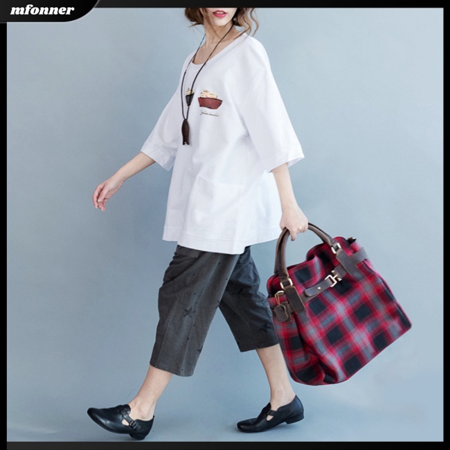 Áo Thun Tay Ngắn Plus Size Có Túi Thời Trang Mùa Hè Cho Nữ