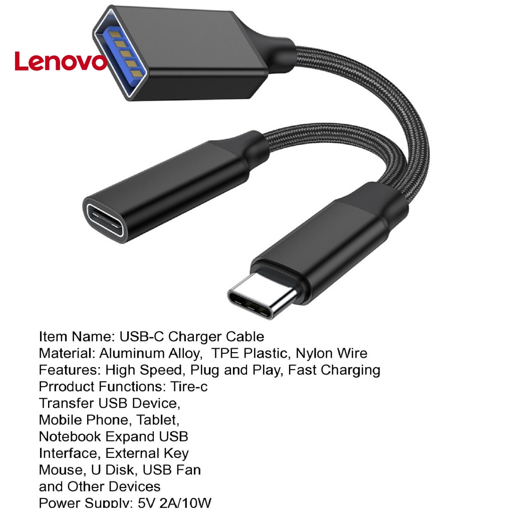 Dây Cáp Sạc USB C OTG Hai Trong Một Tốc Độ Cao Chống Gió Ổn Định Đầu Ra USB-C Cho Điện Thoại / Máy Tính